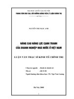 Nâng cao năng lực cạnh tranh của doanh nghiệp nhà nước ở Việt Nam