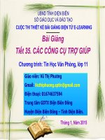 Slide tin học 11 bài các công cụ trợ giúp _V.T Phương