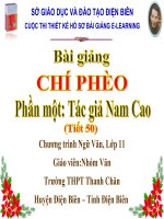 Slide văn 11 CHÍ PHÈO tiết 1 _THPT Thanh Chăn