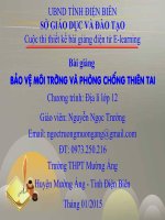 Slide Địa lí 12 bài 15 bảo vệ môi trường và phòng chống thiên tai _ N.n Trường