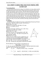 LỰA CHỌN và KHAI THÁC bài TOÁN TRONG TIẾT LUYỆN tập