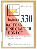 Tuyển tập 330 bài toán hình giải tích chọn lọc (p1)