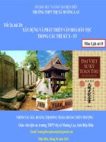 Slide sử 10 bài 20 XÂY DỰNG VÀ PHÁT TRIỂN VĂN HOÁ DÂN TỘC TRONG CÁC THẾ KỈ X-XV _Hồng Thảo ft Thúy Phượng