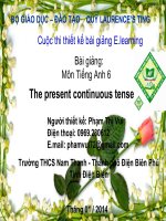 Slide tiếng anh 6 The present continuous tense _Thị Vui
