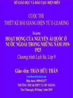 Slide sử 9 HOẠT ĐỘNG CỦA NGUYỄN ÁI QUỐC Ở NƯỚC NGOÀI TRONG NHỮNG NĂM 1919-1925 _Hữu thân