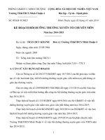 Kế hoạch bồi dưỡng thường xuyên 2014 2015