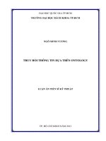 Luận án tiến sĩ Truy hồi thông tin dựa trên ontology