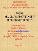 Slide văn 10 KHÁI QUÁT VĂN HỌC VIỆT NAM TỪ THẾ KỈ X ĐẾN HẾT THẾ KỈ XIX _Thanh Hải
