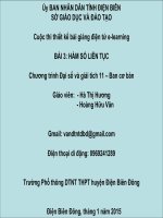 Slide tóan 11 BÀI 3 HÀM SỐ LIÊN TỤC _Thị Hương ft Hữu Văn