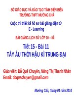 Slide sử 10 bài 11 TÂY ÂU THỜI HẬU KÌ TRUNG ĐẠI _Quế chuyên ft Thanh Nhàn
