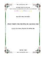 Phát triển thị trường du lịch Hà Nội  Luận văn ThS. Kinh tế