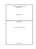 Chế độ pháp lý về quản trị công ty ở Việt Nam hiện nay  Luận văn ThS. Luật