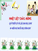 Bài giảng một số hệ thức giữa cạnh và góc trong tam giác vuông môn hình 9