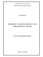 Mô hình xử lý khoảng trống từ vựng trong dịch máy anh   việt
