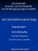 Slide tóan 10 TÍCH VÔ HƯỚNG CỦA HAI VÉC TƠ (tiếp) _Ngọc Hưng