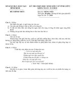 KỲ THI CHỌN HỌC SINH GIỎI CẤP TỈNH LỚP 5 MÔN TIẾNG VIỆT