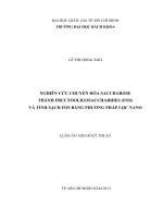 Nghiên cứu chuyển hóa saccharose thành FOS và tinh sạch FOS bằng phương pháp lọc nano