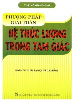 Phương pháp giải toán hệ thức lượng trong tam giác