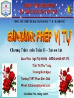 Slide tóan 11 BÀI GIẢNG PHÉP VỊ TỰ _Hà, Trang ft Ngọc