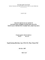 Chuyển dịch cơ cấu kinh tế ngành công nghiệp ở tỉnh Thái Nguyên trong quá trình công nghiệp hóa, hiện đại hóa