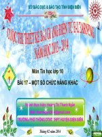 Slide tin học 10 bài 17 một số chức năng khác _H.T.T Ngần