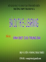 Slide văn 11 VĨNH BIỆT CỬU TRÙNG ĐÀI _Thái Triều