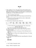 ĐỀ THI VÀ LỜI GIẢI MÔN XÁC SUẤT THỐNG KÊ