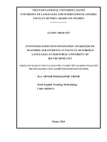 IN INVESTIGATION INTO INTONATION AWARENESS OF TEACHERS AND STUDENTS AT FACULTY OF FOREIGN LANGUAGES AT INDUSTRIAL UNIVERSITY OF HO CHI MINH CITY