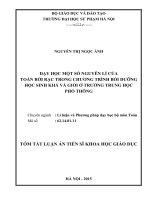 Dạy học một số nguyên lí của Toán rời rạc trong chương trình bồi dưỡng học sinh khá và giỏi ở trường trung học phổ thông