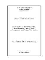 Luận văn thạc sĩ Quản trị rủi ro trong hoạt động kinh doanh thẻ tại ngân hàng TMCP công thương Việt Nam (full)
