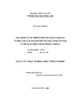 Xác định tỷ lệ nhiễm một số loại vi khuẩn ở thịt lợn tại thành phố yên bái   tỉnh yên bái và đề xuất biện pháp phòng chống