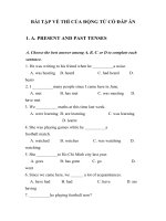 TỔNG HỢP BÀI TẬP VỀ THÌ CỦA ĐỘNG TỪ CÓ ĐÁP ÁN