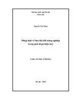 Pháp luật về thu hồi đất nông nghiệp trong giai đoạn hiện nay