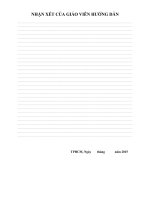 ĐỒ ÁN CHUYÊN NGÀNH CÔNG NGHỆ MAY ĐỀ TÀI:CÁC YẾU TỐ ẢNH HƯỞNG ĐẾN CHẤT LƯỢNG ÁO KHOÁC NỈ (WINTER JACKET ) TẠI CÔNG TY CỔ PHẦN QUỐC TẾ PHONG PHÚ