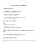 Combine using relative pronouns