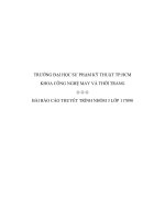 BÀI TIỂU LUẬN MÔN CƠ SỞ SẢN XUẤT MAY CÔNG NGHIỆP - Những khó khăn của ngành dệt may Việt Nam giai đoạn hiện nay