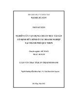 Luận văn thạc sĩ Nghiên cứu vận dụng chuẩn mực tài sản cố định hữu hình ở các doanh nghiệp tại Thành phố Quy Nhơn (full)