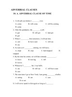 ADVERBIAL CLAUSES OF TIME AND RESULTS -WITH KEY
