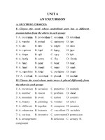 BÀI TẬP VÀ ĐÁP ÁN MÔN ANH LỚP 10 UNIT 6