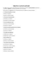 Adjective or present participle