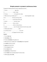 Simple present or present continuous tense