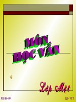 Bài giảng Môn học vầnCHỮ HOA CHỮ THƯỜNG Lớp 1