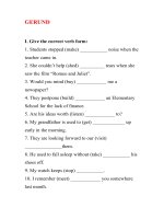 GERUND - WITH ANSWERS