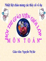 Bài giảng so sánh các số có hai chữ số Toán 1