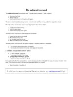 The subjunctive mood