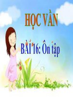 Bài giảng Môn học vần  Lớp 1 ÔN TẬP