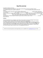 Gap fills exercise (1)