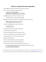 After as a conjunction and a preposition