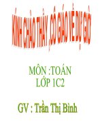 Bài giảng Phép cộng trong phạm vi 9 Toán 1
