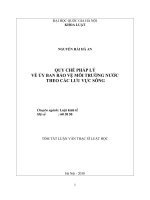 Quy chế pháp lý về Ủy ban bảo vệ môi trường nước theo các lưu vực sông  Luận văn ThS. Luật